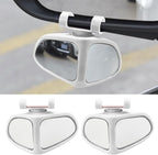 YoRise 2PCS Car Blind Spot Mirrors, 360° Adjustable Wide Angle Auxiliary Rear View Mirror, HD Glass Side Mirror Blindspot, Universal Car Convex Mirrors for Most Vehicles (White)