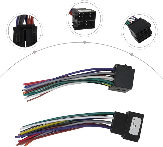 16-Pin Car Radio Wiring Harness Adapter Male & Female Compatible for Kenworth 2008-2020 Stereo Connector to Compatible for JVC/for Pioneer/for Kenwood/for Sony/for Android