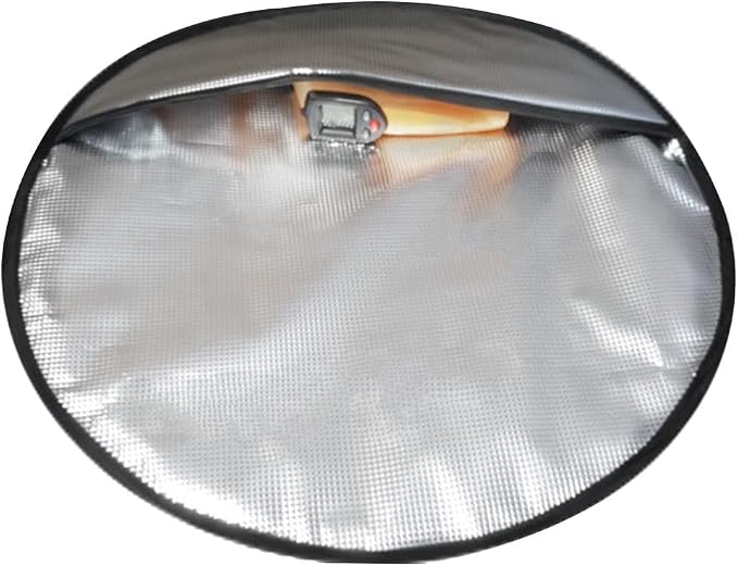 Steering Wheel Sun Shade Cover,Aluminum Foil Steering Wheel Sun Shade Block Anti-Heat Steering Wheel Sun Visor for 17.32" Car Steering Wheel