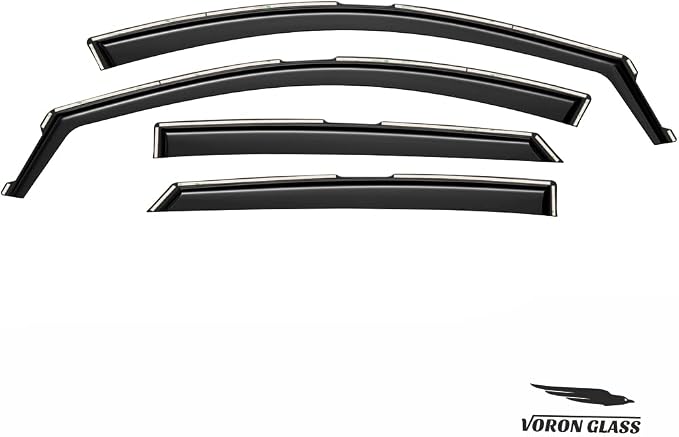 Voron Glass in-Channel Extra Durable Rain Guards for Hyundai Elantra 2021-2026, Window Deflectors, Vent Window Visors, 4 Pieces - 220225