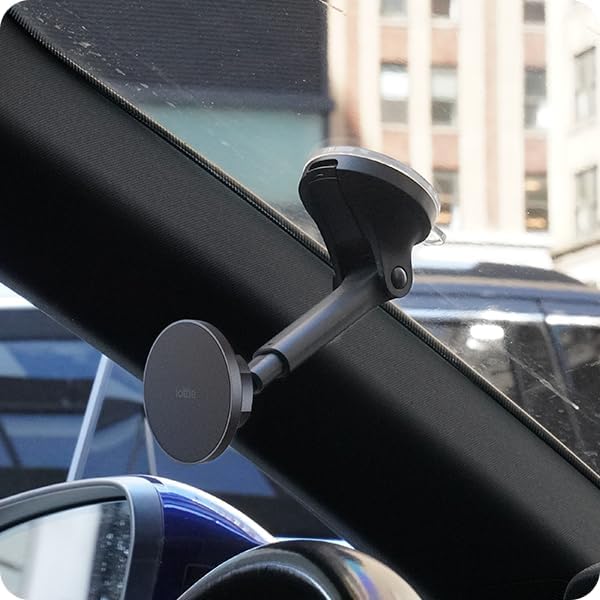 iTap 3 Magnetic Dash & Windshield Car Mount, Phone Holder with Suction Cup, Includes Magnetic Ring Adapter, Compatible with iPhone 12-17, Samsung Galaxy, Google Pixel, and MagSafe Phones