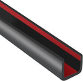Rubber Edge Trim, 3/8" Self Adhesive Flexible U Channel Edge Protecter for Plywood, Tables, Desks, Cabinets, Counter Top, Wide U Shaped Edge Trim, Edge Banding, Black Color, 20Ft