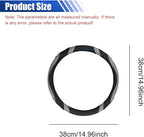Car Steering Wheel Cover, 15 Inch Leather Anti-Slip Breathable Automotive Steering Wheel Protector, Universal Heat Resistant Vehicle Interior Accessories Cars, SUVs, Trucks(Gray)