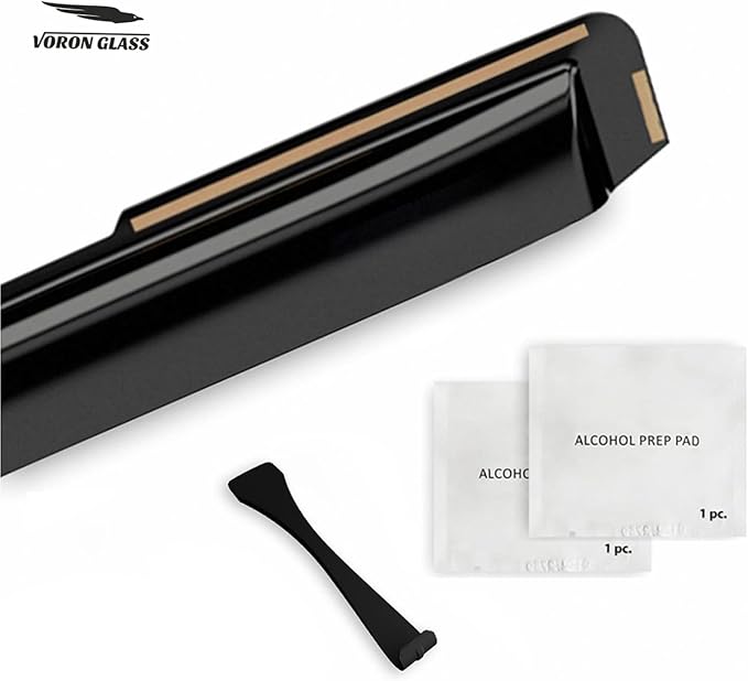 Voron Glass in-Channel Extra Durable Rain Guards for Trucks Chevrolet (Chevy) Silverado/GMC Sierra 1500 2019-2026 Double Cab, Window Deflectors, Vent Window Visors, 4 Pieces - 230091