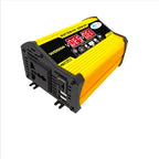 High-Power 4000W DC to AC Power Inverter – 12V to 110V/220V Converter with Dual USB Ports, Universal AC Outlet, LED Display for Cars, Trucks, RVs, and Home Backup (Yellow, 220V)