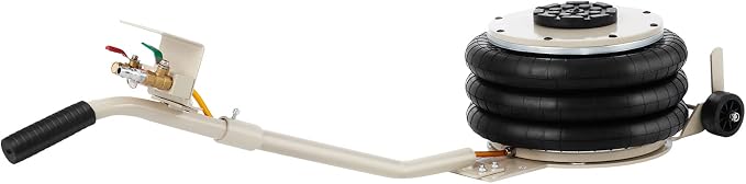 5 Ton/11000 lbs Triple Bag Air Jack, Air Bag Jack Lift Up to 15.75 Inch, 3-5S Fast Lifting, for Cars with Long Handle (Beige)