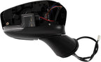 Passenger Side Mirror Assembly Power Heated Turn Signal Foldaway Smooth Black Paint to Match Compatible with 2017-2020 Mazda 6