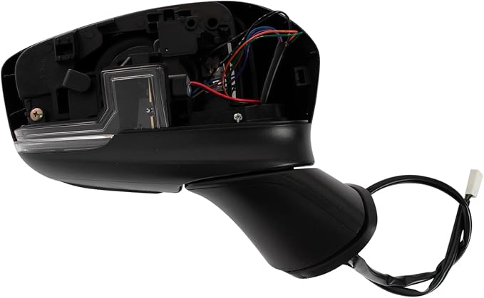Passenger Side Mirror Assembly Power Heated Turn Signal Foldaway Smooth Black Paint to Match Compatible with 2017-2020 Mazda 6