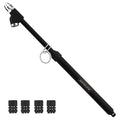 Tire Pressure Gauge Heavy Duty Air Pressure Tire Gauge, Straight-on Foot Dual Head Chucks, Frosted Black, 10-150PSI 100-1000KPa for Semi Truck Car RV Van (1)