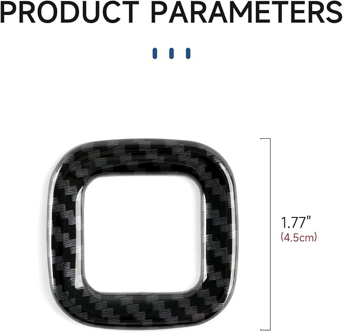 ABS Carbon Fiber Electronic Parking Brake Button Ring Trim for 2019-2025 Chevy Silverado | for 2019-2021 GMC Sierra 1500 2500 3500 HD Decal Accessories