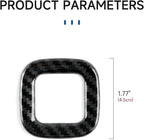 ABS Carbon Fiber Electronic Parking Brake Button Ring Trim for 2019-2025 Chevy Silverado | for 2019-2021 GMC Sierra 1500 2500 3500 HD Decal Accessories
