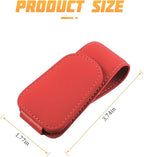 Sunglasses Holders for Car Sun Visor, Leather Eyeglasses Hanger Mounter, Magnetic Glasses Holder and Ticket Card Clip, Auto Interior Accessories Universal for SUV Pickup Truck