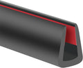 Rubber Edge Trim, 1/4"(6mm) Self Adhesive Flexible U Channel Edge Protecter for Sheet Metal, Glass, Flexiglass and Plywood, Fit for 7/32"-9/32" Width Edge, Black Color, 10Ft, EPDM Material