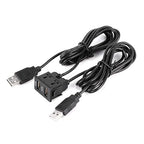 Dashboard Cable Adapter,1.5m USB Panel Extension Cable 2 Port Car Mount Flush Cord for Truck Boat