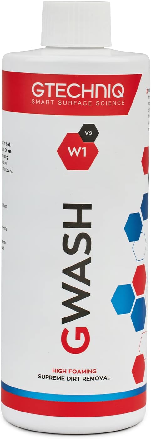 W1 GWash Shampoo, 8.45 fl oz | Advanced Car Care Solution, Enhances Protection and Shine, High Foam Content, Easy to Apply and Long-Lasting Results