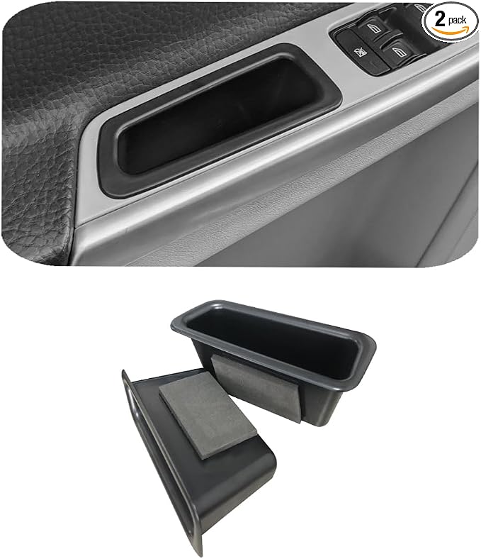 Front Row Door Side Storage Box Compatible with Volvo S60 2009-2017 2018 V60 2009-2017 2018 Armrest Phone Container Door Organizer Handle Pocket ABS Tray Insert Glove Pallet