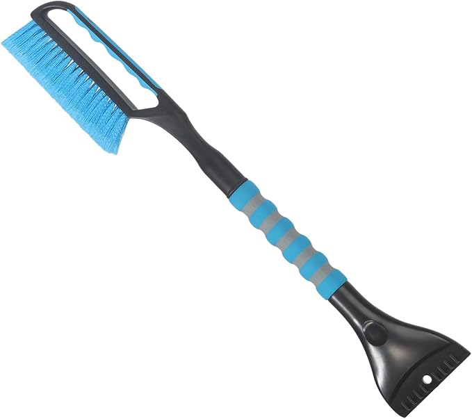Snow Brush and Ice Scraper for Car Windshield,26.4" Window Scraper Deicer for Car SUV and Truck,Ice Scrapers and Brushes 2 in 1,Winter Car Automotive Exterior Accessories(1Pack Blue)