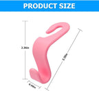 4PCS Car Back Seat Headrest Hooks, Rear Car Seat Storage Headrest Hanger Holder Hooks Organizer, Universal Auto Interior Accessories for Bag Purse Handbag Cloth Coats Grocery (Pink)