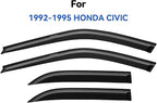 Window Visors Rain Guards Shield for 1992 1993 1994 1995 Honda Civic Sedan, Out-Channel Window Vent Wind Deflectors Visors Shades for 92 93 94 95 Civic