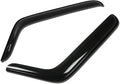 Window Visors Compatible with 2007-2015 Jeep Wrangler 2-Door, 2Pcs Tape-On Window Vent Visor Deflectors Rain Guard, Glossy Dark Smoke