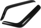 Window Visors Compatible with 2007-2015 Jeep Wrangler 2-Door, 2Pcs Tape-On Window Vent Visor Deflectors Rain Guard, Glossy Dark Smoke