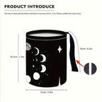 Portable Reusable Waterproof Car Trash Bin, Sun and Moon | Multipurpose Vehicle Organizer, Road Trip Essentials