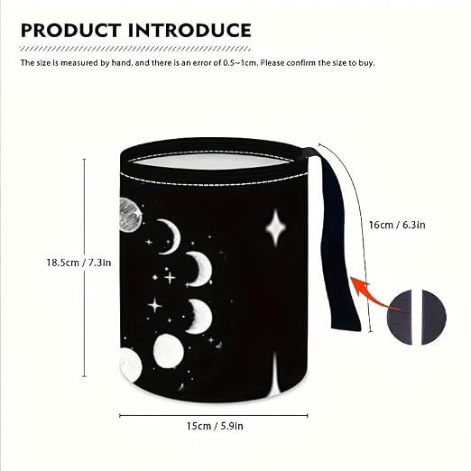 Portable Reusable Waterproof Car Trash Bin, Sun and Moon | Multipurpose Vehicle Organizer, Road Trip Essentials