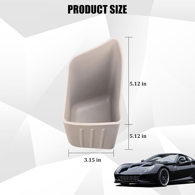 Car Trash Can, Silicone Portable Vehicle Side Door Garbage Container Trash Bin, Multifunctional Auto Interior Dustbin Garbage Can Storage Organizer, Universal Fit (Left/Gray)