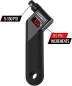 MS-4021B Digital Tire Pressure Gauge with 4 Valve Caps, 5-150psi (psi, bar, kPa, kg/cm2)