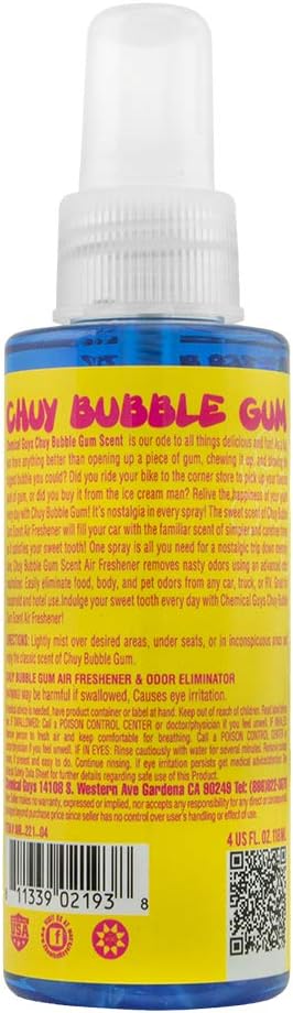 AIR_221_04 Chuy Bubble Gum Premium Air Freshener and Oder Eliminator, Bubble Gum Scent (Great for Cars, Trucks, SUVs, RVs & More) 4 fl oz