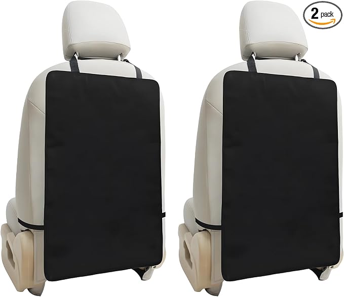 2 PCS Kick Mats Backseat Protector, Large Protective Kick Mat Waterproof Car Back Seat Cover, Universal Back Seat Protector for Vehicles Protect from Dirt Mud Scratches