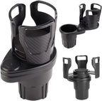 Car Cup Holder Expander for 2013-2018 BMW 3 Series 328i 335i 320i 330i 325i F30 F31, Multifunctional Dual Cup Mount with 360° Rotating Adjustable Carbon Fiber Texture Adapter