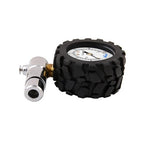 Presta Valve Gauge,Presta Valve Tire Pressure Gauge with Bicycle Air Pressure Relief Range to 0-30PSI /0-2BAR, Perfect for Mountain Bicycle Fat Tires