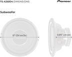 A-Series TS-A250D4 10” Subwoofer – 1300W Max, Flexible Wiring, Powerful Bass Output