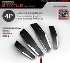 4 Pcs Status High Glossy Slim Door Edge Guards Bumper Protector Trim Guard Sticker Molding Black Color for Motors Auto Vehicle
