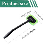 Windshield Cleaning Tool, Extendable Handle Car Window Cleaner with 4 Reusable Microfiber Pads, Auto Inside Glass Wiper for Car Windscreen Cleaning