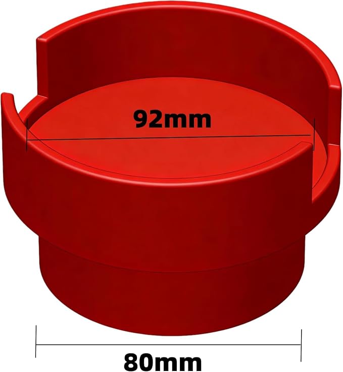 Couch Cup Holder Adapter – Universal Sofa Drink Expander for Large Mugs, Tumblers & Bottles – Spill-Proof Recliner Caddy for Living Room, RV & Boat (Red, Base 80MM(3.15IN))
