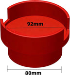 Couch Cup Holder Adapter – Universal Sofa Drink Expander for Large Mugs, Tumblers & Bottles – Spill-Proof Recliner Caddy for Living Room, RV & Boat (Red, Base 80MM(3.15IN))