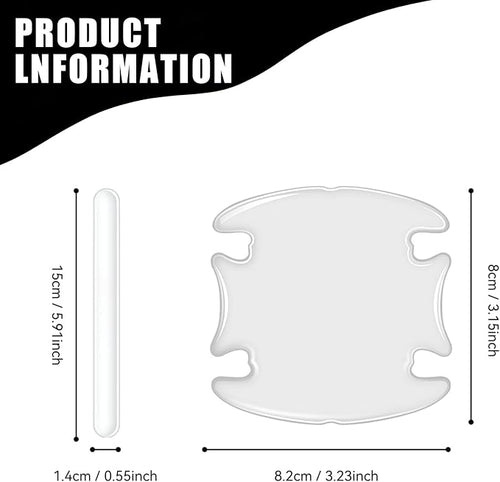 14 PCS Car Door Handle Scratch Protector, Transparent Car Door Cup Rear View Mirror Protector, Waterproof Bumper Trim Guard Sticker, Universal Auto Exterior Accessories Protection Film