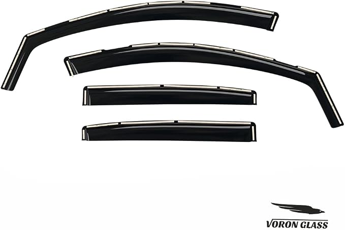 in-Channel Rain Guards for Chevy Equinox 2018–2024 – Window Visors & Vent Deflectors, Extra-Durable Polycarbonate Car Window Rain Guards for Chevrolet Equinox, 4-Piece Set