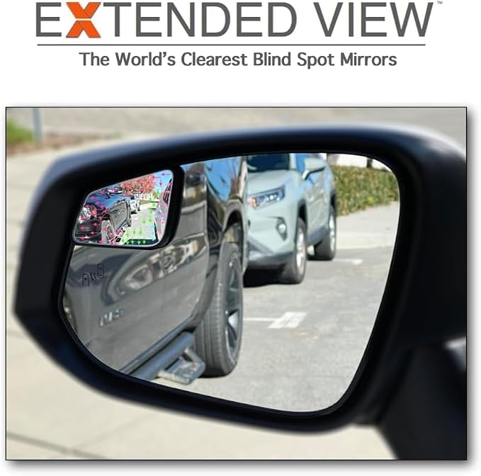 Custom Blind Spot Mirrors- Compatible with 2019-2025 Toyota Rav4 | blind spot mirrors compatible with 5th Generation Rav4 factory mirrors | 2 Piece Set (Left & Right)