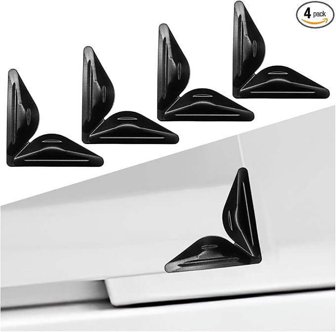 4PCS Car Door Edge Guards Protectors, Self-Adhesive Car Side Door Corner Protector Anti-Collision Trim Sticker, Anti-Rub Vehicle Exterior Decorative Accessory for Cars Trucks SUVs (Black)