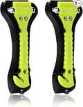 SINSEN Car Safety Hammer, Window Glass Hammer Breaker and Seatbelt Cutter, Emergency Automotive Escape Tool, 2-in-1 for Family Rescue, Glow in Dark, Set of 2 (S-02)