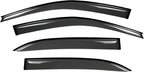Tape-On Window Visors 4-Piece for 2003-2008 Corolla Sun Rain Guard Shield Shade Smoke 94620