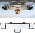 Car Rear View Mirror, 15 Inch Panoramic Vehicle Convex Rearview Mirror, Clip-on Automotive Large Wide Angle Extended Rear View Mirror Accessories, Universal for SUV, Truck, RV
