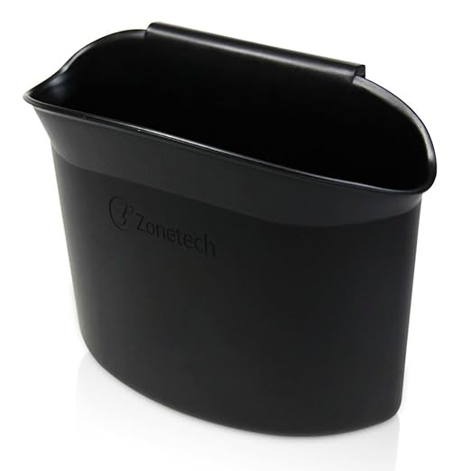 Portable Hanging Mini Car Garbage Can – Classic Black Trash Container - Premium Quality Automotive Universal Compact Traveling Wastebasket for Vehicle,Office, Home (1-Pack)