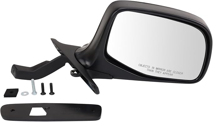 Passenger Side View Mirror Manual Folding Electric Adjustment Non-Heated No Memory Black Compatible with 1992-1996 Ford Bronco 1992-1997 F150