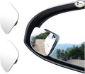 ZIMISI Fan-Shaped Blind Spot Car Mirror, 2" HD Glass Wide Angle Convex Mirror with Adjustable Stick, 360 Degree Frameless Rear View Mirrors for Car, SUV,Truck (Fan-Shaped)