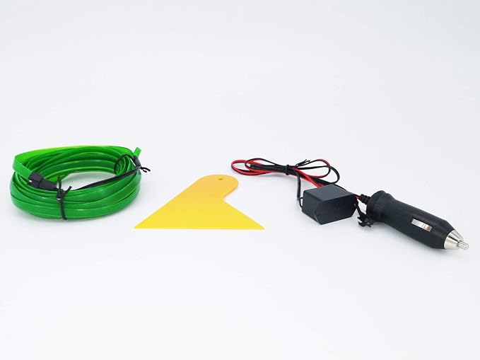 ABALDI El Wire Neon Light, Car Interior LED Lights for Xmas Halloween Christmas Car Interior Decoration(3m/9ft, Green)
