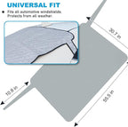 Car Rear Windshield Snow Ice Cover, Windproof Rear Windscreen Snow Cover with 2 Elastic Hooks, 4 Magnets, All-Weather Waterproof Winter Ice Frost Snow Protector for Most Sedans Cars